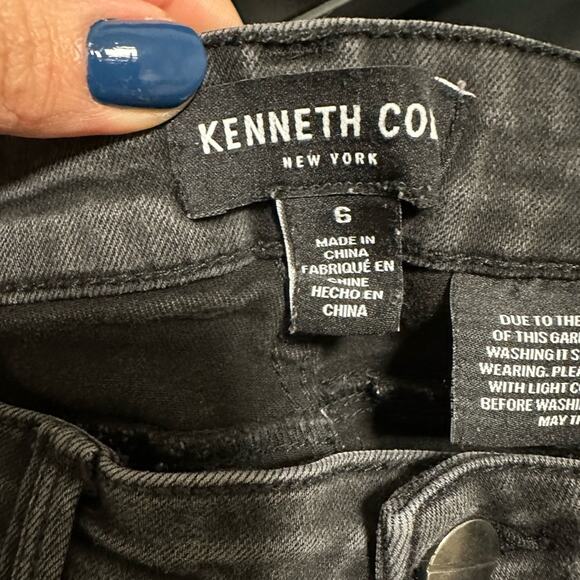 Kenneth Cole Jess Skinny Black Ankle Jeans Size 6 - Picture 3 of 6